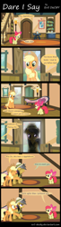 Size: 1450x5338 | Tagged: safe, artist:evil-dec0y, apple bloom, applejack, daring do, earth pony, pegasus, pony, comic, female, filly, mare