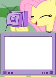 Size: 563x771 | Tagged: safe, fluttershy, pegasus, pony, blank, exploitable meme, meme, obligatory pony, template, tv meme