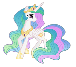 Size: 2500x2219 | Tagged: safe, artist:roze23, princess celestia, alicorn, pony, female, looking back, mare, simple background, solo, transparent background