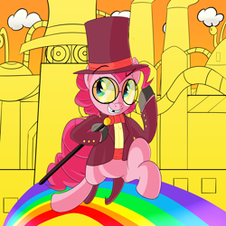 Size: 3000x3000 | Tagged: safe, artist:january3rd, pinkie pie, earth pony, pony, bipedal, commission, solo, superjail, warden