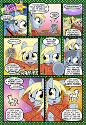 Size: 1024x1497 | Tagged: safe, artist:kazziepones, artist:zaron, derpy hooves, oc, oc:lonely hooves, pegasus, pony, comic:lonely hooves, comic, female, glasses, mare, pet rock