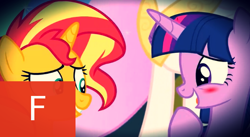 Size: 596x327 | Tagged: safe, artist:cuddlepug, screencap, princess celestia, sunset shimmer, twilight sparkle, twilight sparkle (alicorn), alicorn, better together, equestria girls, forgotten friendship, background pony strikes again, op is a cuck, review