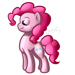 Size: 4000x4000 | Tagged: safe, artist:johsfy, pinkie pie, earth pony, pony, female, mare, pink coat, pink mane, simple background, solo, transparent background