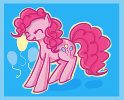 Size: 629x508 | Tagged: safe, artist:floopsythebunneh, pinkie pie, earth pony, pony, female, mare, pink coat, pink mane, simple background, solo