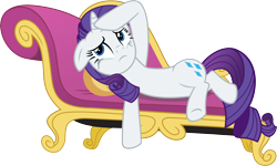 Size: 6000x3611 | Tagged: safe, artist:slb94, rarity, pony, unicorn, inspiration manifestation, crying, dramatic, fainting couch, female, makeup, mare, marshmelodrama, mascara, on side, running makeup, sad, simple background, sofa, solo, transparent background, vector