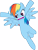 Size: 8693x11497 | Tagged: safe, artist:famousmari5, derpibooru import, rainbow dash, pegasus, pony, do princesses dream of magic sheep, absurd resolution, best pony, cute, dashabetes, female, feminism, fight, flying kick, heroic, kick, mare, open mouth, simple background, solo, transparent background, vector