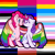 Size: 1000x1000 | Tagged: safe, artist:rastaquouere69, pinkie pie, rarity, earth pony, pony, unicorn, asexual, asexual pride flag, ask rarity and pinkie, bear pride flag, bisexual pride flag, bisexuality, female, flag, gay pride, gay pride flag, genderqueer, genderqueer pride flag, intersex, intersex pride flag, leather pride flag, lesbian, lesbian pride flag, pansexual, pansexual pride flag, polyamory pride flag, pride, raripie, shipping, transgender, transgender pride flag