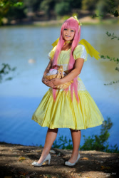 Size: 803x1204 | Tagged: safe, fluttershy, human, braces, cosplay, irl, irl human, photo, solo