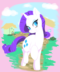 Size: 1978x2364 | Tagged: safe, artist:geekoflove, rarity, pony, unicorn, female, horn, mare, solo, white coat