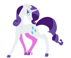 Size: 1100x900 | Tagged: safe, artist:tinyfeather, rarity, pony, unicorn, female, horn, mare, solo, white coat