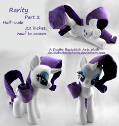 Size: 1200x1274 | Tagged: safe, artist:doublebackstitcharts, rarity, irl, photo, plushie, solo