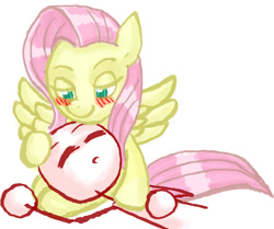 Size: 1117x934 | Tagged: safe, artist:redanon, fluttershy, oc, oc:anon, pegasus, pony, cute, sleeping