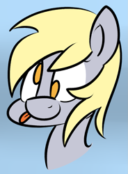 Size: 721x981 | Tagged: safe, artist:overlord-derpy, derpy hooves, pegasus, pony, female, mare, silly face, simple background, solo, tongue out