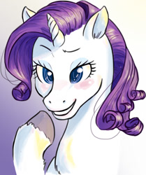 Size: 663x794 | Tagged: safe, artist:painguinlord, rarity, pony, unicorn, blushing, hooves, unshorn fetlocks