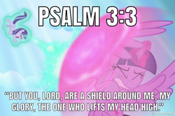 Size: 1200x792 | Tagged: safe, edit, edited screencap, screencap, starlight glimmer, twilight sparkle, twilight sparkle (alicorn), alicorn, pony, unicorn, the cutie re-mark, bible, bible verse, christianity, religion, text