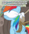 Size: 600x697 | Tagged: safe, derpibooru import, edit, edited screencap, screencap, rainbow dash, pegasus, pony, daring done?, blindfold, bondage, bound wings, caption, downvote bait, execution, image macro, meme, rope, telling lies, tied up, unsexy bondage