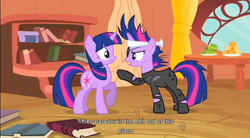 Size: 852x469 | Tagged: safe, derpibooru import, screencap, twilight sparkle, cheese, future twilight, vulgar, youtube caption