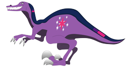 Size: 4698x2520 | Tagged: safe, artist:flutterflyraptor, derpibooru import, twilight sparkle, dinosaur, velociraptor, simple background, solo, species swap, transparent background, vector