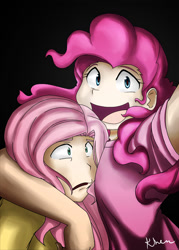 Size: 750x1050 | Tagged: safe, artist:kprovido, fluttershy, pinkie pie, human, humanized, selfie