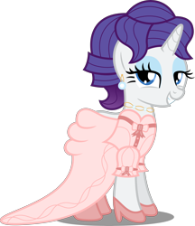 Size: 6906x8011 | Tagged: safe, artist:atomicmillennial, rarity, pony, unicorn, absurd resolution, clothes, dress, simple background, solo, transparent background, vector, victorian