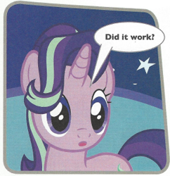 Size: 291x301 | Tagged: safe, starlight glimmer, pony, cropped, magazine scan, solo