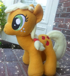 Size: 2184x2400 | Tagged: safe, artist:mintystitch, applejack, irl, photo, plushie, solo