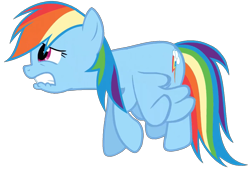 Size: 1411x957 | Tagged: safe, artist:demon1887, derpibooru import, edit, edited screencap, screencap, rainbow dash, pegasus, pony, spike at your service, nervous, not a vector, simple background, solo, transparent background, wings