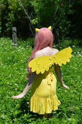 Size: 1361x2048 | Tagged: safe, artist:tikkanii, fluttershy, human, cosplay, irl, irl human, photo, solo, wings