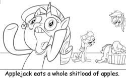 Size: 1280x800 | Tagged: safe, artist:moonsugar33, rarity, pony, unicorn, .mov, activity book, apple.mov, colouring in, grayscale, jappleack, monochrome, vulgar