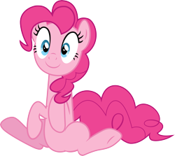 Size: 4089x3650 | Tagged: safe, artist:geonine, pinkie pie, earth pony, pony, simple background, sitting, solo, transparent background, underhoof, vector