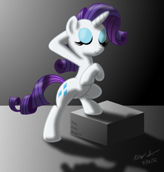 Size: 1024x1077 | Tagged: safe, artist:aleximusprime, rarity, pony, unicorn, female, horn, mare, solo, white coat