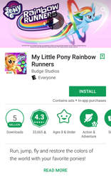 Size: 720x1151 | Tagged: safe, derpibooru import, applejack, rainbow dash, earth pony, pegasus, pony, app store, rainbow runners