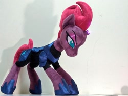 Size: 1024x768 | Tagged: safe, artist:nekokevin, tempest shadow, pony, unicorn, my little pony: the movie, armor, broken horn, eye scar, female, hoof shoes, horn, irl, lidded eyes, mare, photo, plushie, scar, solo