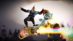 Size: 1024x576 | Tagged: safe, derpibooru import, rainbow dash, pegasus, pony, crossover, pyro, team fortress 2