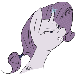 Size: 791x771 | Tagged: safe, artist:liracrown, rarity, pony, unicorn, bust, portrait, solo