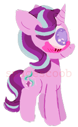 Size: 583x950 | Tagged: safe, artist:pinkiespresent, starlight glimmer, pony, kidcore, simple background, solo, transparent background