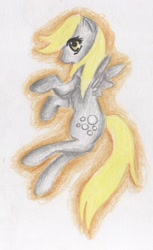 Size: 1208x1978 | Tagged: safe, artist:nabirar, derpy hooves, pegasus, pony, female, mare, solo, traditional art