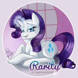 Size: 1024x1024 | Tagged: dead source, safe, artist:lovexparody, rarity, pony, unicorn, deviantart watermark, female, magic, mare, obtrusive watermark, solo, watermark