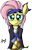 Size: 552x852 | Tagged: safe, artist:zsparkonequus, fluttershy, pegasus, pony, alternate hairstyle, bipedal, clothes, crossover, final fantasy, final fantasy vi, locke cole, simple background, solo, transparent background