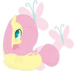 Size: 1024x1024 | Tagged: safe, artist:chandelurres, fluttershy, pegasus, pony, female, mare, pink mane, solo, yellow coat