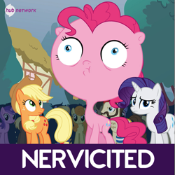 Size: 551x550 | Tagged: safe, screencap, ace, amethyst star, applejack, carrot top, golden harvest, pinkie pie, rarity, sparkler, earth pony, pony, unicorn, simple ways, airhead, faic, head, inflation, nervicited, official, wat