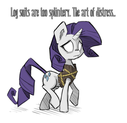 Size: 1489x1440 | Tagged: safe, artist:artguydis, rarity, pony, unicorn, art of the dress, askdisastral, don't starve, simple background, solo, white background