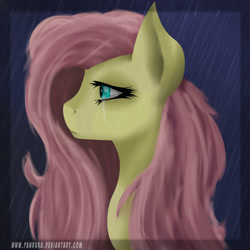 Size: 2500x2500 | Tagged: safe, artist:thebuka, fluttershy, pegasus, pony, crying, female, mare, solo