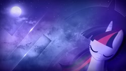 Size: 1920x1080 | Tagged: safe, artist:romus91, derpibooru import, twilight sparkle, dat mane, moon, solo, vector, wallpaper