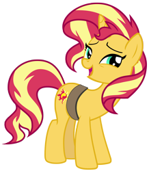 Size: 1812x2082 | Tagged: safe, artist:famousmari5, sunset shimmer, pony, unicorn, better together, equestria girls, forgotten friendship, cheerful, female, mare, simple background, solo, transparent background, vector