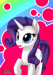 Size: 955x1351 | Tagged: safe, artist:mysticalpha, rarity, pony, unicorn, cute, raribetes, solo