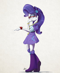 Size: 2000x2452 | Tagged: safe, artist:ncmares, rarity, equestria girls, clothes, glasses, nail polish, skirt, solo