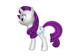 Size: 1200x900 | Tagged: safe, rarity, pony, unicorn, 3d, female, mare, on side, ponylumen, solo