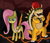 Size: 4000x3400 | Tagged: safe, artist:misterjuly, fluttershy, pegasus, pony, bowser, crossed arms, crossover, evil grin, lava, nintendo, super mario bros., volcano