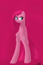 Size: 1000x1500 | Tagged: safe, artist:mang, pinkie pie, earth pony, pony, bipedal, pinkamena diane pie, solo